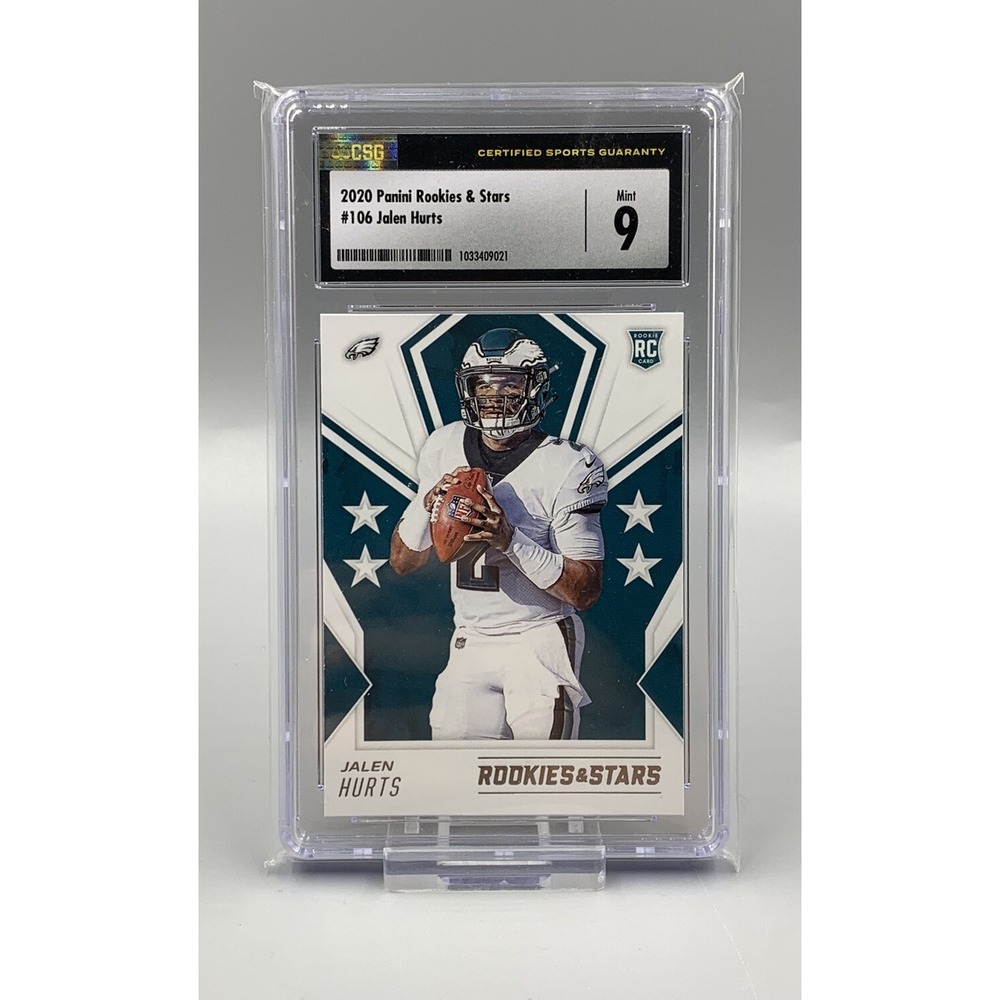 2020 Panini Rookies & Stars Jalen Hurts RC #106 Philadelphia Eagles CSG 9 fly